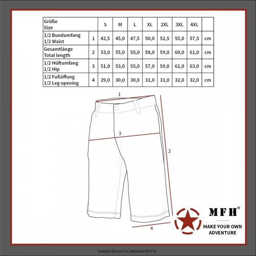 MFH BW Moleskin Bermuda, fekete kőmosott