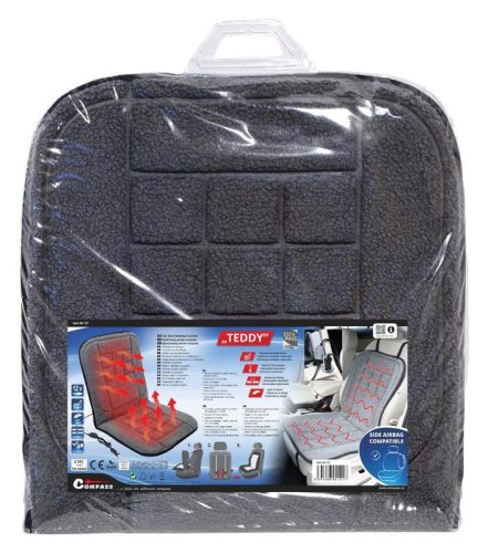 Compass TEDDY fűthető üléshuzat termosztáttal 12V – Szürke