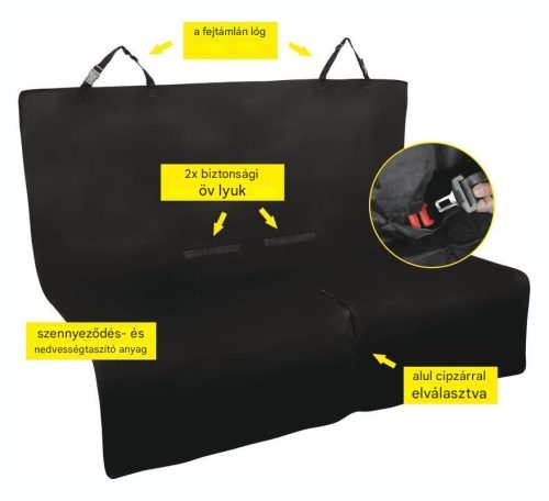 Compass Autós védőtakaró kutyáknak – megerősített, vízlepergető anyagból