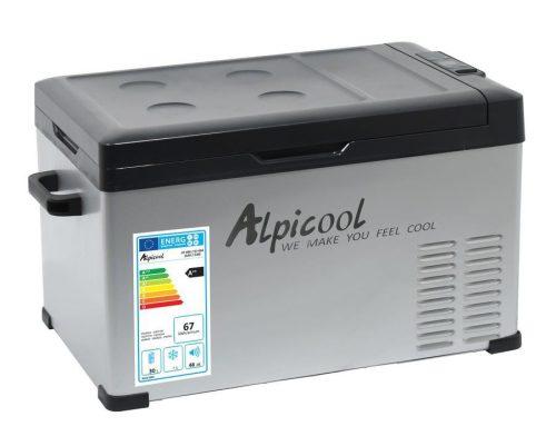 Compass Alpicool kompresszoros autós hűtőláda 30l 230/24/12V -20°C SZÜRKE