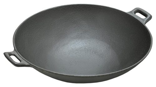 Cattara Grill serpenyő WOK öntöttvas 31cm