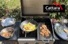 Cattara Grill serpenyő WOK öntöttvas 31cm