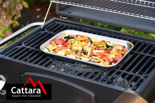 Cattara Rozsdamentes acél grilltálca 34 x 24 cm
