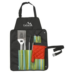 Cattara Grillezőszerszám készlet 7 db + kötény