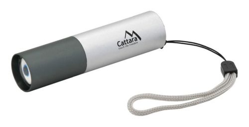 Cattara Zseblámpa LED 120lm ZOOM újratölthető SILVER