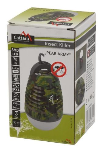 Cattara újratölthető PEAR ARMY lámpa + rovarcsapda