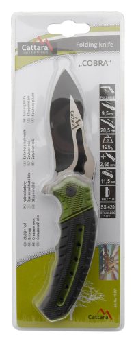 Cattara Összecsukható kés COBRA 20cm zöld-fekete