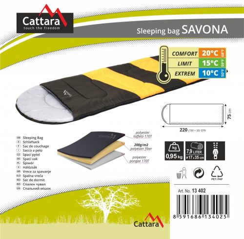 Cattara Hálózsák SAVONA 10°C