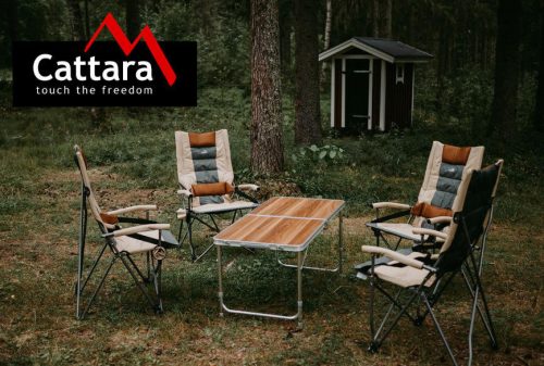 Cattara összecsukható kempingasztal BALATON barna