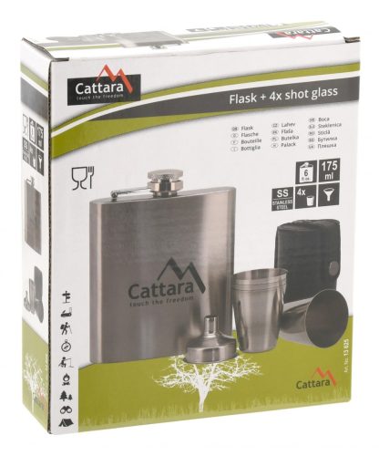 Cattara Flaska 4 pohárral 175 ml