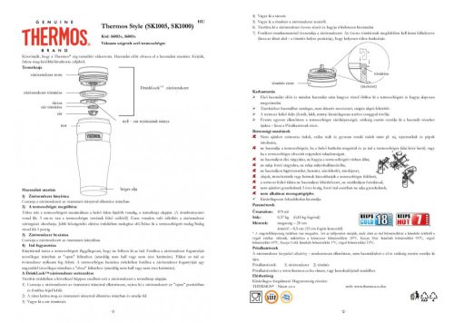 THERMOS Csöpögésmentes termobögre fogóval - matt fekete 470 ml