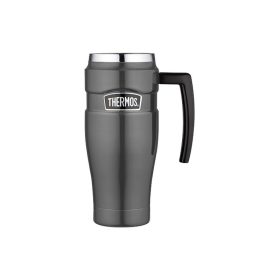   THERMOS Csöpögésmentes termobögre fogóval - fémszürke (gunmetal) 470 ml
