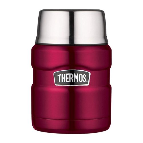 THERMOS Termosz ételre összerakható kanállal és bögrével - málna 470 ml