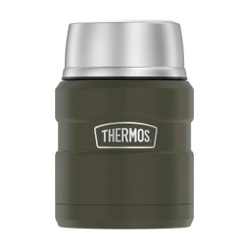   THERMOS Termosz ételre összerakható kanállal és bögrével - keki zöld 470 ml