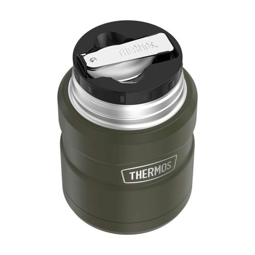 THERMOS Termosz ételre összerakható kanállal és bögrével - keki zöld 470 ml