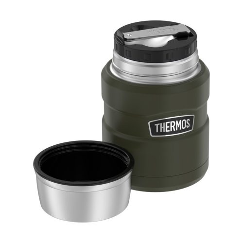 THERMOS Termosz ételre összerakható kanállal és bögrével - keki zöld 470 ml