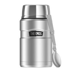  THERMOS Termosz ételre összerakható kanállal és bögrével - nemesacél 710 ml