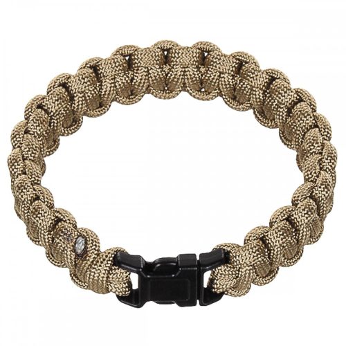 MFH Paracord karkötő coyote, szélessége kb. 2,3 cm