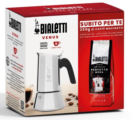 Bialetti Venus 6 adagos kotyogó + Moka Express Classico kávé 250 g