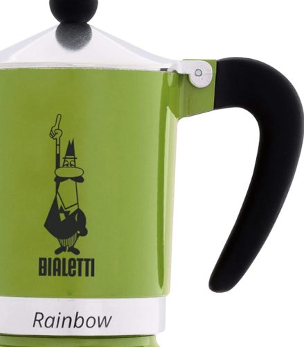 Bialetti Rainbow kotyogós kávéfőző 1 adag, zöld