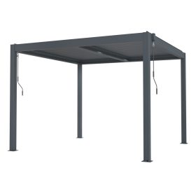   Bioklimatikus pergola G21 Austin 3×3 m, antracit színű alumínium