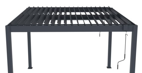 Bioklimatikus pergola G21 Austin 3×3 m, antracit színű alumínium