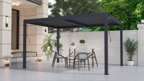 Bioklimatikus pergola G21 Austin 4x3 m, antracit, alumínium
