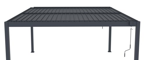 Bioklimatikus pergola G21 Austin 4x4 m, antracit színű alumínium