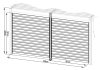 Bioklimatikus pergolához G21 fix lamellás oldalfal 3,7x2,2 m pergola Austinhoz