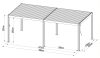 G21 Austin 6x3 m bioklimatikus pergola, antracit alumínium