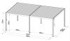 G21 Austin Premium 6x4 m bioklimatikus pergola, antracit alumínium