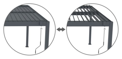 G21 Trenton 4x3 m bioklimatikus pergola, antracit alumínium