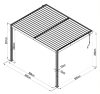 G21 Trenton 4x3 m bioklimatikus pergola, antracit alumínium