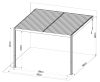 G21 Trenton Premium 4x4 m bioklimatikus pergola, antracit alumínium