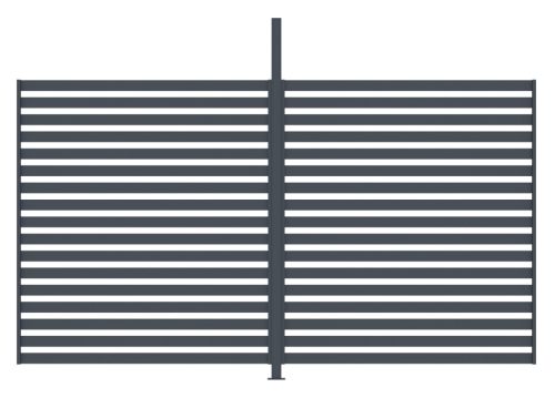 G21 kiegészítő fix lamellás fal 4x2,6 m Trenton pergolához