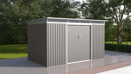 Kerti ház G21 GRAH 700 - 340 x 206 cm, metál szürke