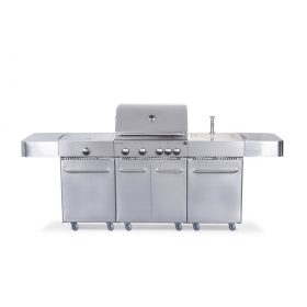   G21 Arizona gázgrill, BBQ Premium Line konyha 6 égőfej + ajándék nyomáscsökkentő