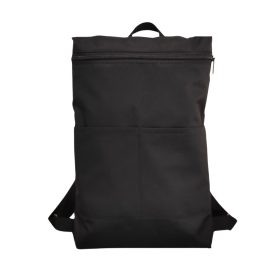 Fekete hátizsák első zsebbel 26x42x6 cm