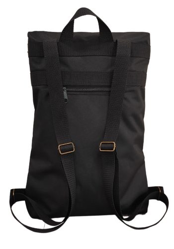 Fekete hátizsák első zsebbel 26x42x6 cm