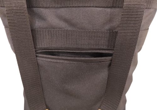 Fekete hátizsák első zsebbel 26x42x6 cm