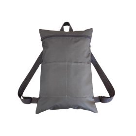 Szürke hátizsák első zsebbel 26x43x4 cm