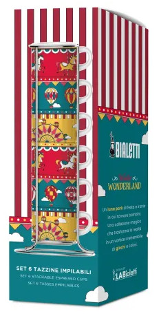 Bialetti Csésze szett állvánnyal 6db - Winter Wonderland