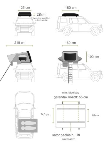 OFFLANDER TETŐSÁTOR FOLD 2 SAND