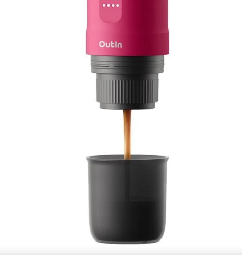 Outin Nano akkumulátoros hordozható kávéfőző - Crimson Red (bíborvörös)