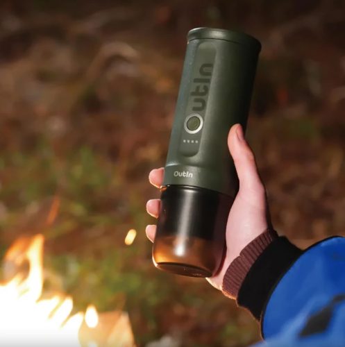 Outin Nano akkumulátoros hordozható kávéfőző - Forest Green (zöld)