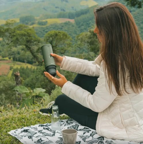 Outin Nano akkumulátoros hordozható kávéfőző - Forest Green (zöld)