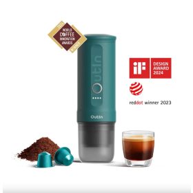   Outin Nano akkumulátoros hordozható kávéfőző - OutIn Teal (kékes-zöld)