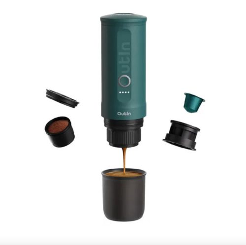 Outin Nano akkumulátoros hordozható kávéfőző - OutIn Teal (kékes-zöld)