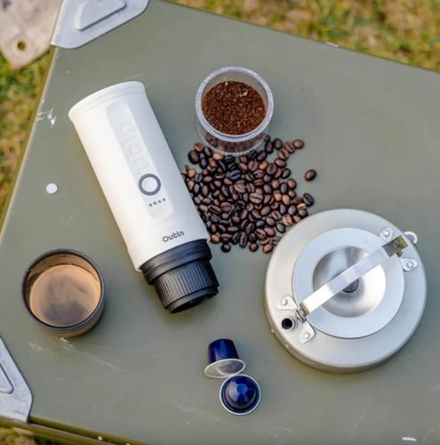 Outin Nano akkumulátoros hordozható kávéfőző - Pearl White (fehér)