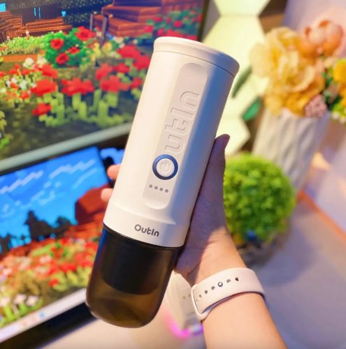 Outin Nano akkumulátoros hordozható kávéfőző - Pearl White (fehér)